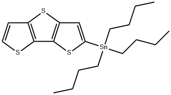 三丁基(二噻吩并[3,2-B:2',3'-D]噻吩基)锡 结构式