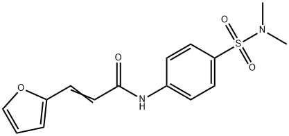 N-{4-[(dimethylamino)sulfonyl]phenyl}-3-(2-furyl)acrylamide 结构式