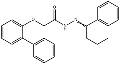 2-(2-biphenylyloxy)-N'-(3,4-dihydro-1(2H)-naphthalenylidene)acetohydrazide 结构式