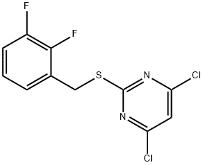 4,6-二氯-2-((2,3-二氟苯甲基)硫代)嘧啶 结构式