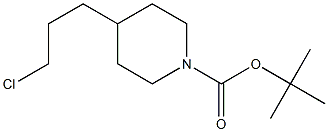 4-(3-氯丙基)哌啶-1-甲酸叔丁酯 结构式