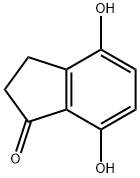 4,7-dihydroxy-2,3-dihydro-1H-inden-1-one 结构式