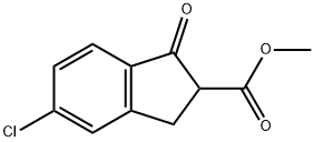 5-氯-1-氧代-2,3-二氢-1H-茚-2-羧酸甲酯 结构式