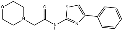 2-吗啉-N-(4-苯基噻唑-2-基)乙酰胺 结构式