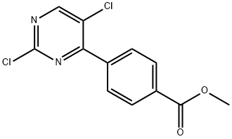 4-(2,5-二氯-4-嘧啶基)苯甲酸甲酯 结构式