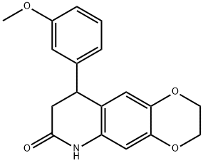 9-(3-methoxyphenyl)-2,3,8,9-tetrahydro[1,4]dioxino[2,3-g]quinolin-7(6H)-one 结构式