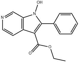 Ethyl 1-hydroxy-2-phenyl-1H-pyrrolo[2,3-c]pyridine-3-carboxylate 结构式