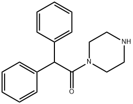 2,2-二苯基-1-(哌嗪-1-基)乙酮 结构式