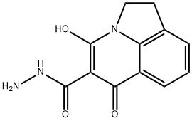 4-hydroxy-6-oxo-2,6-dihydro-1H-pyrrolo[3,2,1-ij]quinoline-5-carbohydrazide 结构式