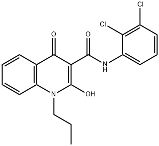 N-(2,3-dichlorophenyl)-2-hydroxy-4-oxo-1-propyl-1,4-dihydroquinoline-3-carboxamide 结构式