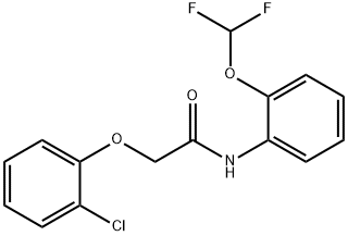 2-(2-chlorophenoxy)-N-[2-(difluoromethoxy)phenyl]acetamide 结构式