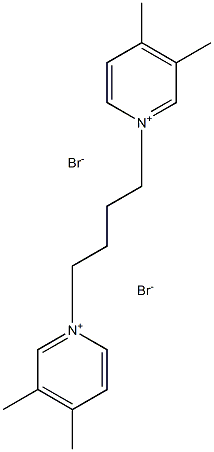 1,1'-TETRAMETHYLENEBIS(3,4-DIMETHYLPYRIDINIUM BROMIDE) 结构式