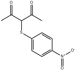 3-(4-NITRO-PHENYLSULFANYL)-PENTANE-2,4-DIONE 结构式