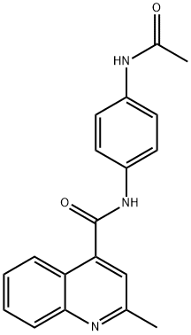 N-[4-(acetylamino)phenyl]-2-methylquinoline-4-carboxamide 结构式