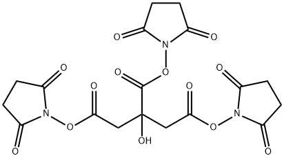 3-(2,5-二氧代吡咯烷-1-基氧基羰基)-3-羟基 - 戊二酸双-(2,5-二氧代吡咯烷-1-基)酯 结构式