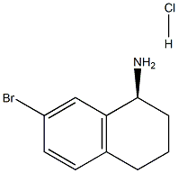(S)-7-溴-1,2,3,4-四氢-萘-1-胺盐酸盐 结构式