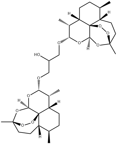 2-Propanol, 1,3-bis[[(3R,5aS,6R,8aS,9R,10S,12R,12aR)-decahydro-3,6,9-trimethyl-3,12-epoxy-12H-pyrano[4,3-j]-1,2-benzodioxepin-10-yl]oxy]- 结构式