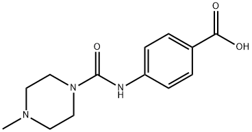 4-[(4-Methyl-piperazine-1-carbonyl)-amino]-benzoic acid 结构式