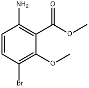 6-氨基-3-溴-2-甲氧基苯甲酸甲酯 结构式