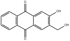 2-羟甲基-3-羟基蒽醌 结构式