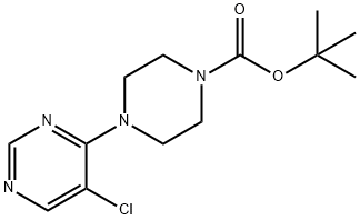 tert-Butyl 4-(5-chloropyrimidin-4-yl)piperazine-1-carboxylate 结构式