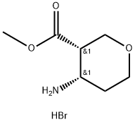 (3S,4S)-甲基-4-氨基四氢-2H-吡喃-3-羧酸甲酯氢溴酸 结构式