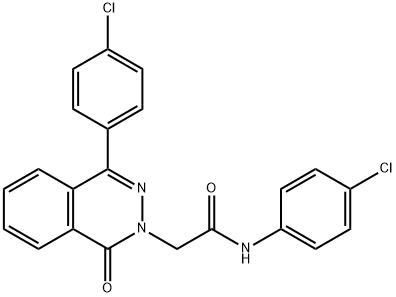 N-(4-氯苯基)-2-(4-(4-氯苯基)-1-氧代酞嗪-2(1H)-基)乙酰胺 结构式