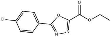 5-(4-氯苯基)-1,3,4-噁二唑-2-甲酸乙酯 结构式