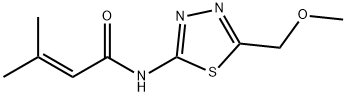 N-[5-(methoxymethyl)-1,3,4-thiadiazol-2-yl]-3-methyl-2-butenamide 结构式