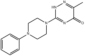 6-methyl-3-(4-phenyl-1-piperazinyl)-1,2,4-triazin-5(4H)-one 结构式