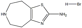 5,6,7,8-四氢-4H-噻唑- [4,5-D] ] - 氮杂卓-2-基胺氢溴酸盐 结构式