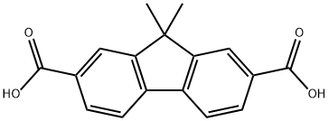 9,9-二甲基-9H-芴-2,7-二羧酸 结构式