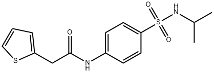 N-{4-[(isopropylamino)sulfonyl]phenyl}-2-(2-thienyl)acetamide 结构式