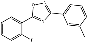 5-(2-fluorophenyl)-3-(3-methylphenyl)-1,2,4-oxadiazole 结构式