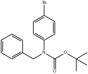 苄基(4-溴苯基)氨基甲酸叔丁酯 结构式