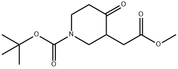 tert-butyl 3-((methoxycarbonyl)methyl)-4-oxopiperidine-1-carboxylate 结构式