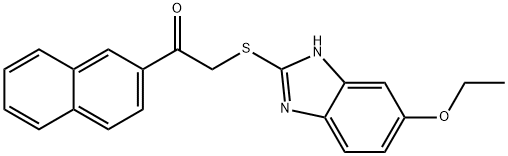 2-[(5-ethoxy-1H-benzimidazol-2-yl)sulfanyl]-1-(naphthalen-2-yl)ethanone 结构式