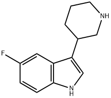 5-fluoro-3-(piperidin-3-yl)-1H-indole 结构式