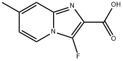 3-氟-7-甲基咪唑并[1,2-A]吡啶-2-羧酸 结构式