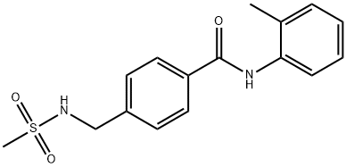 N-(2-methylphenyl)-4-{[(methylsulfonyl)amino]methyl}benzamide 结构式