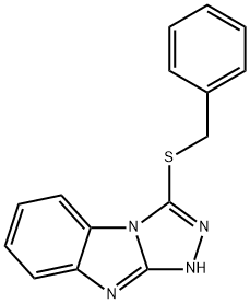 3-Benzylsulfanyl-9H-benzo[4,5]imidazo[2,1-c][1,2,4]triazole 结构式