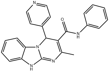 2-methyl-N-phenyl-4-(pyridin-4-yl)-1,4-dihydropyrimido[1,2-a]benzimidazole-3-carboxamide 结构式