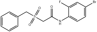 2-(benzylsulfonyl)-N-(4-bromo-2-fluorophenyl)acetamide 结构式