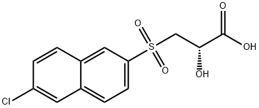 (S)-3-((6-氯萘-2-基)磺酰)-2-羟基丙酸 结构式