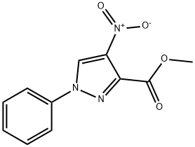 methyl 4-nitro-1-phenyl-1H-pyrazole-3-carboxylate 结构式