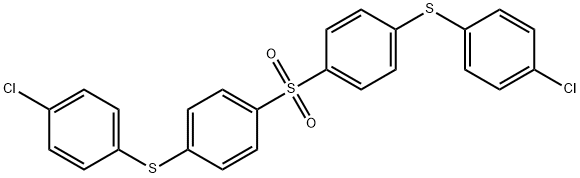 1,1'-sulfonylbis{4-[(4-chlorophenyl)sulfanyl]benzene} 结构式