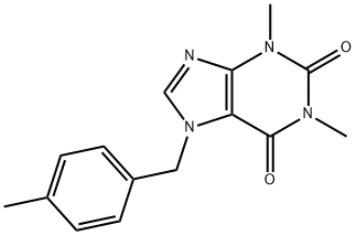 1,3-dimethyl-7-(4-methylbenzyl)-3,7-dihydro-1H-purine-2,6-dione 结构式