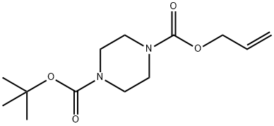 1-烯丙基 4-(叔丁基)哌嗪-1,4-二羧酸酯 结构式