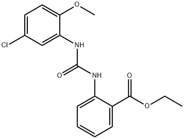 ethyl 2-(3-(5-chloro-2-methoxyphenyl)ureido)benzoate 结构式