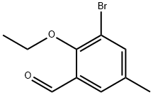 3-溴-2-乙氧基-5-甲基苯甲醛 结构式